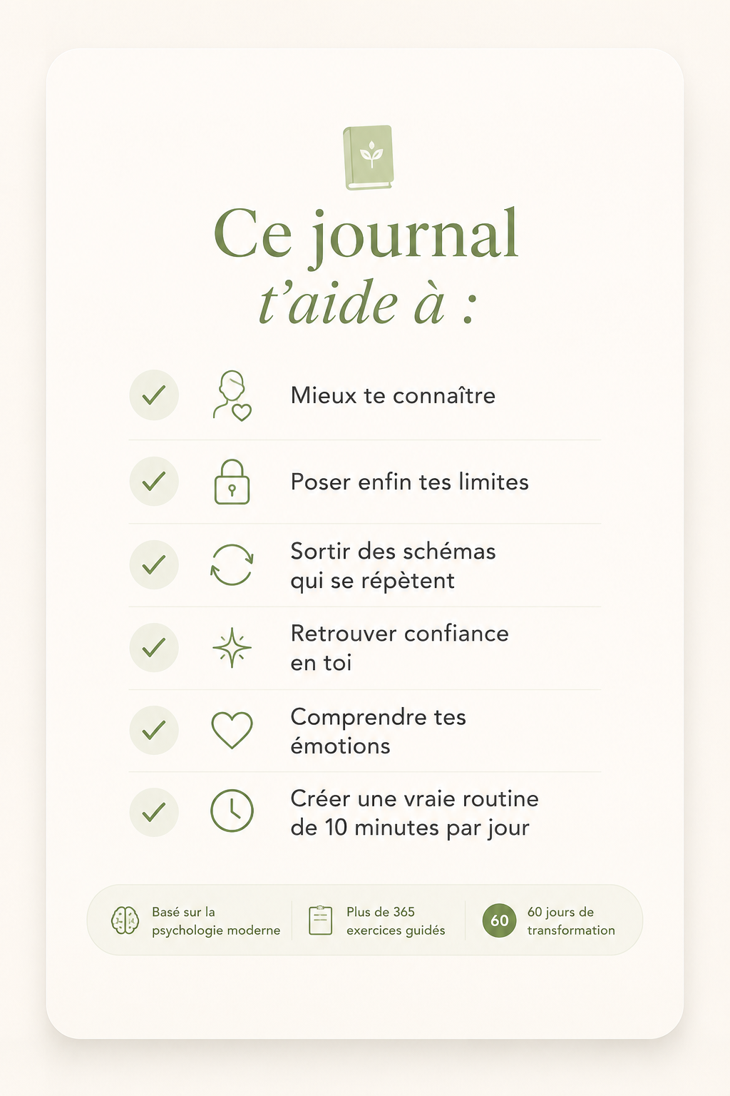 Première étape - The Healthy Solitude Journal - 60 jours